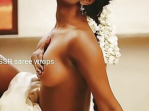 Indian non-specific topless down saree